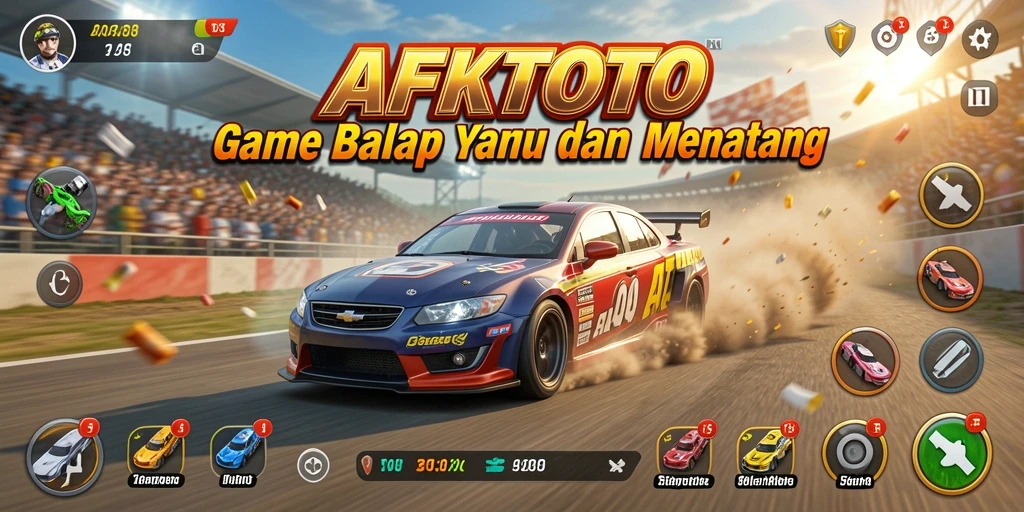 Tangkapan layar gameplay AFKTOTO memperlihatkan intensitas balap yang mendebarkan.