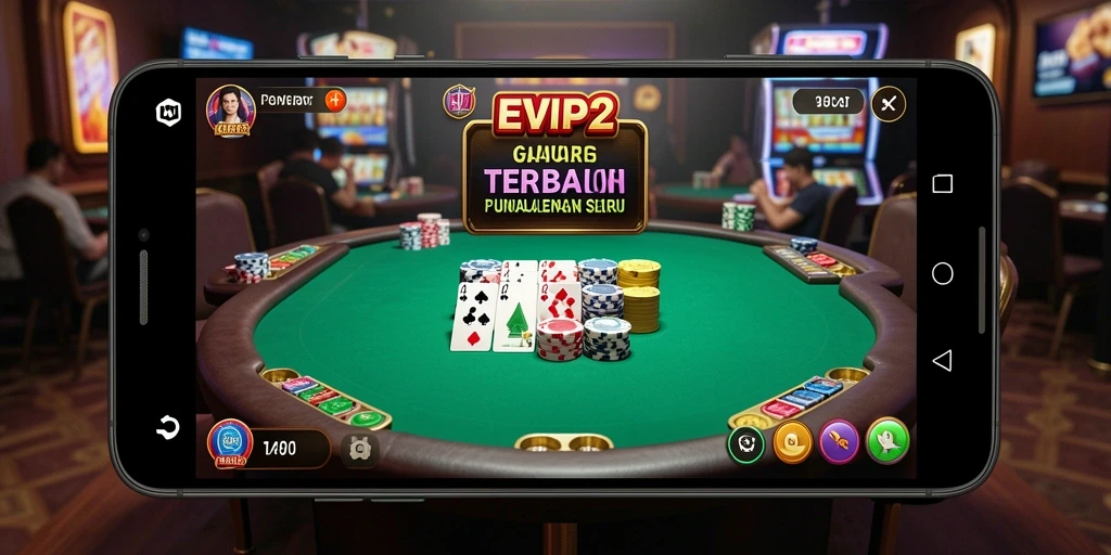 Tampilan seru dari gameplay poker di EVIP2.