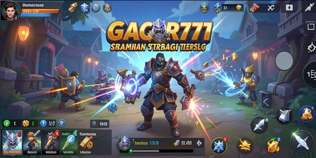 Tampilan gameplay GACOR777 dengan strategi pertempuran yang seru.