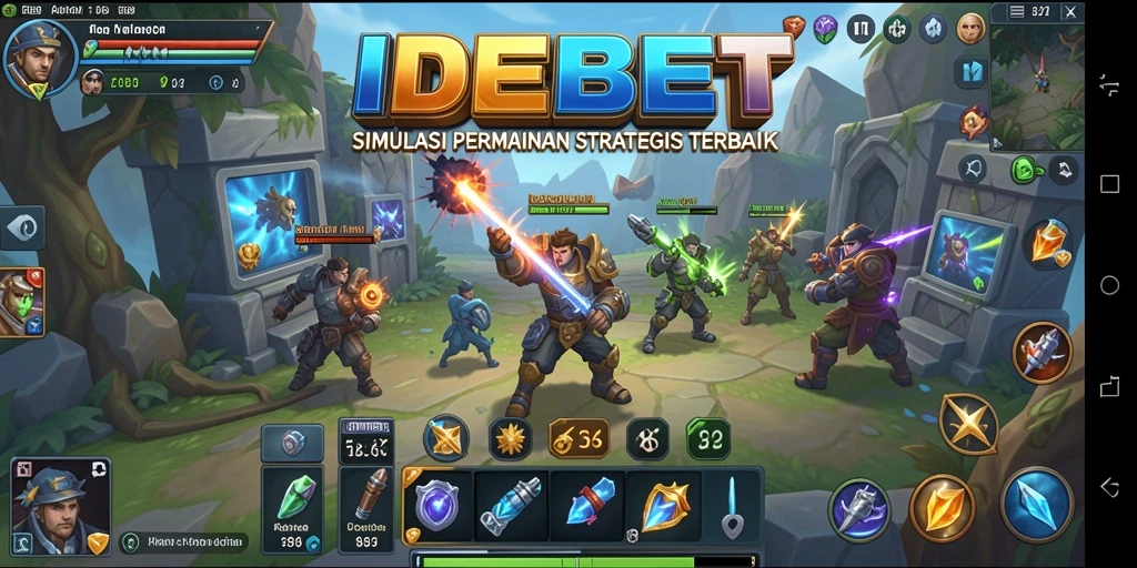 Tampilan permainan strategi interaktif dalam IDEBET.