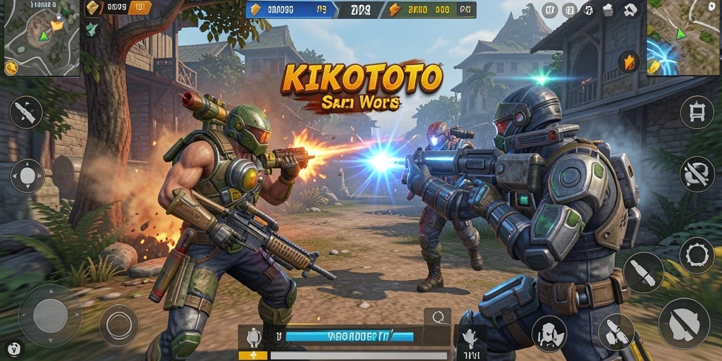 Tampilan menarik dari gameplay KIKOTOTO, menunjukkan aksi seru dalam TPS.