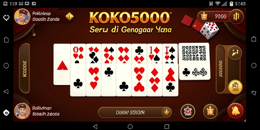 Tampilan gameplay KOKO5000 yang menegangkan saat bermain domino.