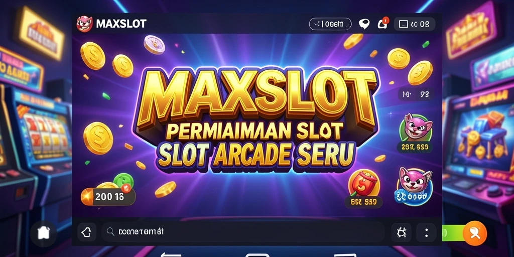 Screenshot gameplay menunjukkan suasana seru permainan slot Arcade MAXSLOT.