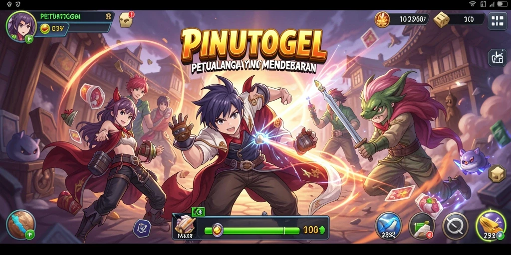 Tampilan gameplay PINTUTOGEL yang penuh aksi dan warna.