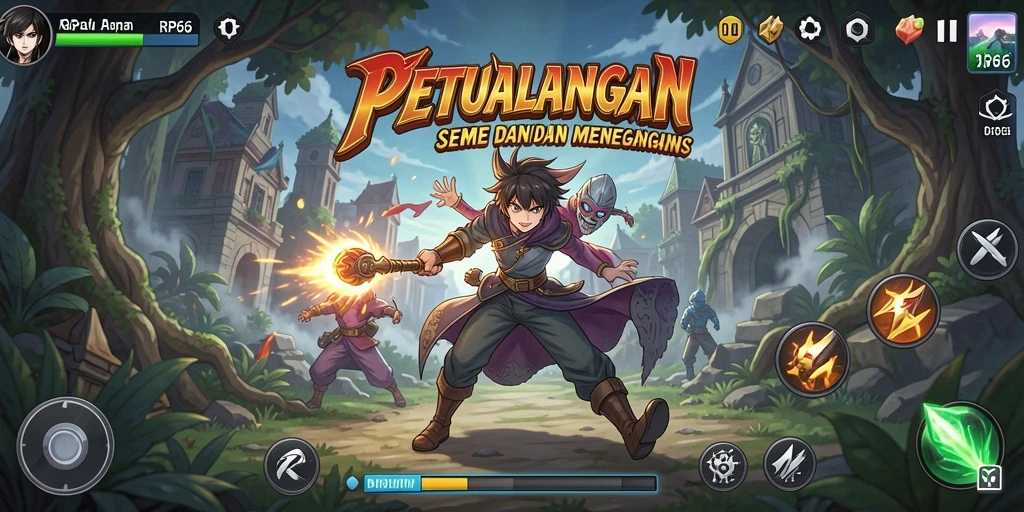 Tampilan menarik dari gameplay Anime di RP66 dengan aksi penuh warna.