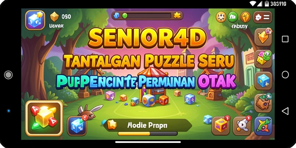 Gameplay seru SENIOR4D dengan teka-teki yang menantang.