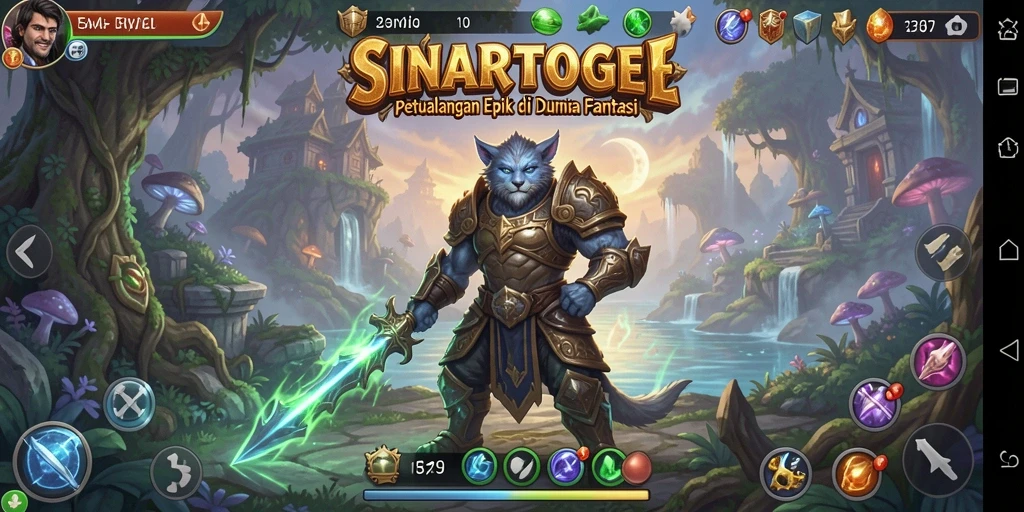 Tangkapan layar menunjukkan aksi seru dalam pertarungan ARPG.