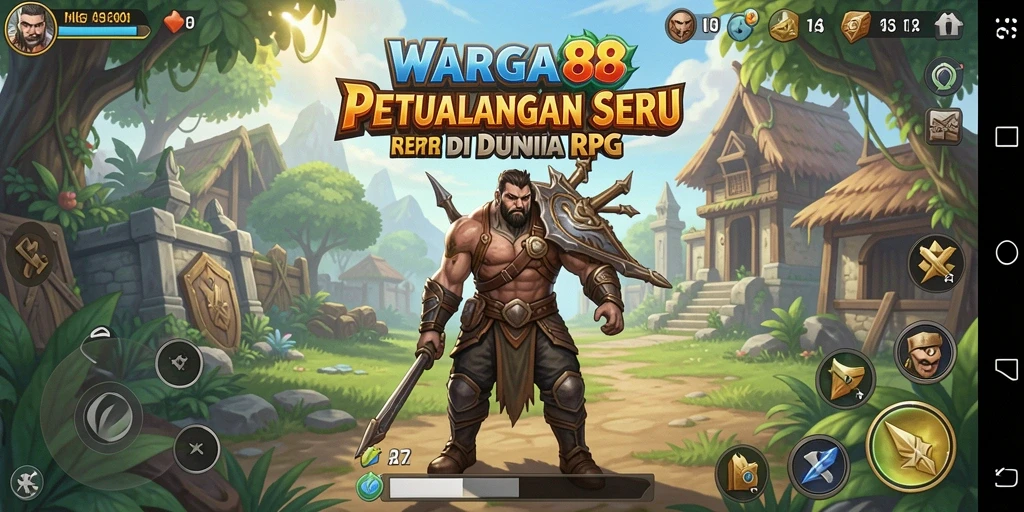 Tampilan gameplay seru di dunia RPG WARGA88 yang menantang.