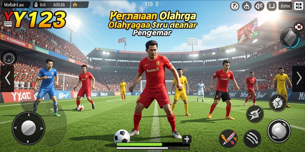 Tampilan gameplay seru dari YY123 dengan aksi olahraga menarik.