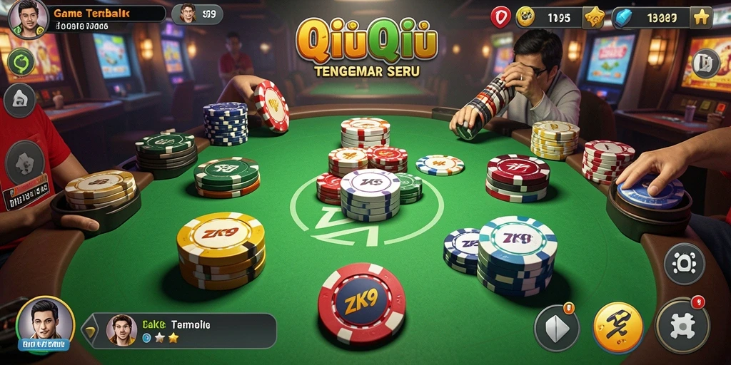 Tampilan gameplay ZK9 yang menakjubkan dengan suasana kasino.