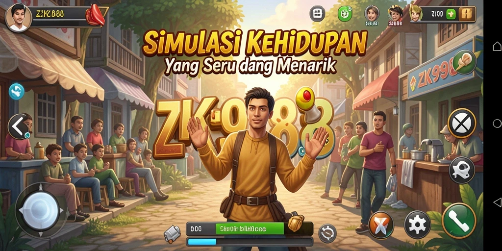 Tampilan gameplay <strong>ZK988</strong> yang mendalam dan menarik dengan interaksi karakter.