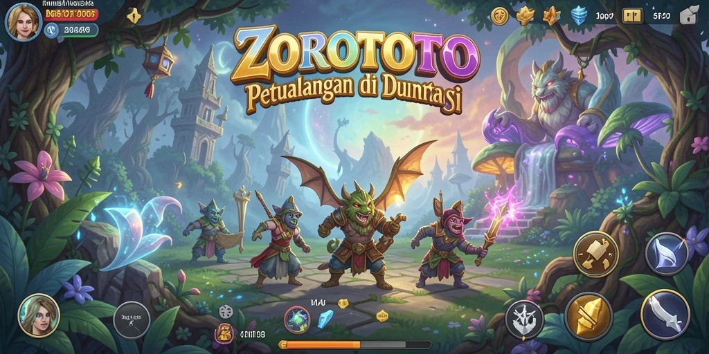 Tangkapan layar menunjukkan karakter utama dalam aksi petualangan yang seru.